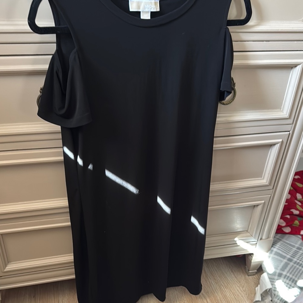 MICHAEL BY Michael Kors Black Cold Shoulder Dress